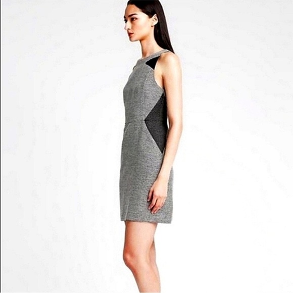 Elegant Banana Republic white & black material with black accents mini Dress - Picture 2 of 12